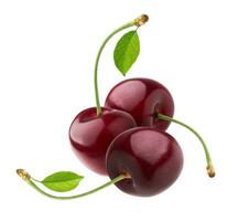 Cherry isolated on white background with clipping path photo