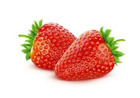 Strawberry isolated on white background with clipping path photo