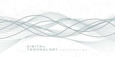 Digital technology futuristic internet network speed connection white background, cyber nano information, abstract communication, innovation future tech data, Ai big data line dot illustration vector