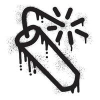 Dynamite graffiti with black spray paint vector