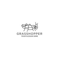 Grasshopper sign logo design template vector