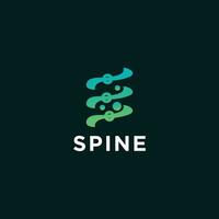 Spine logo design template.icon for science technology vector