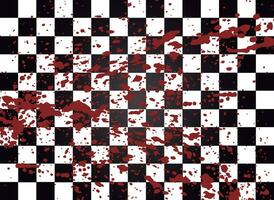oscuro ajedrez - modelo con sangre manchas vector