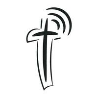 Christian Art for print or use as tattoo design vector