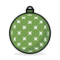 colored christmas balls icon. vector isolated on white background. simple 3d design of winter decoration, christmas tree and new year.