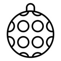 Navidad pelota icono. negro línea Arte vector aislado en blanco antecedentes. invierno decoración diseño, Navidad árbol y nuevo año.
