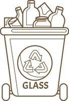 Go Green Technology Glass Reusable Reduce Recycle Eco Friendly Cartoon Coloring Pages for Kids and Adult Activity vector