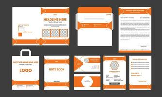 Professional stationary design for company business vector