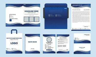 Professional stationary design for company business vector