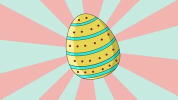 animado Pascua de Resurrección huevo icono con giratorio antecedentes video