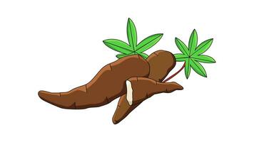 animated video forming a cassava icon