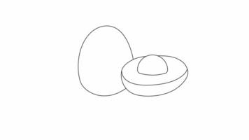 animated sketch of the boiled egg icon video