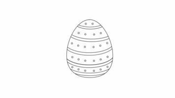 animado esboço do a Páscoa ovo ícone video
