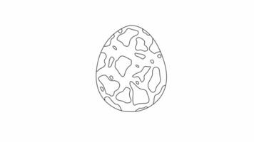 animated sketch of a quail egg icon video