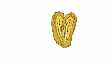 animiert Video von das gebraten Banane Symbol