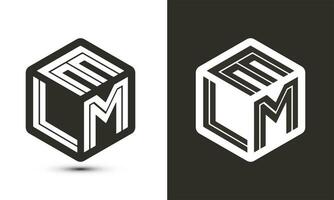 olmo letra logo diseño con ilustrador cubo logo, vector logo moderno alfabeto fuente superposición estilo.