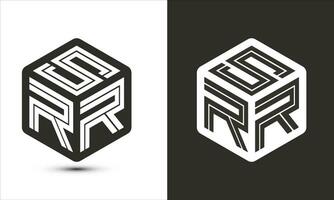 SRR letter logo design with illustrator cube logo, vector logo modern alphabet font overlap style.