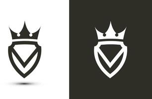 letra v iniciales firma logotipo elegante logo icono vector diseño. lujo proteger corona signo.