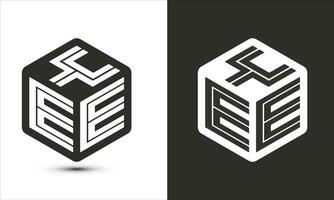 YEE letter logo design with illustrator cube logo, vector logo modern alphabet font overlap style.
