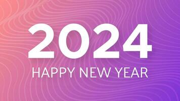 2024 Happy New Year on colorful background vector