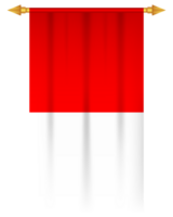 Indonesia flag vertical pennant isolated png