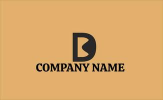 simple letter DB logo vector