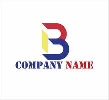 B logo typography design illustration vector