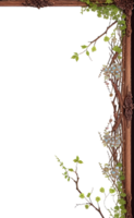 Twing Border Frame PNG Transparent Background Ai Generative