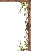 Twing Border Frame PNG Transparent Background Ai Generative