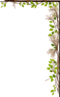 Twing Border Frame PNG Transparent Background Ai Generative