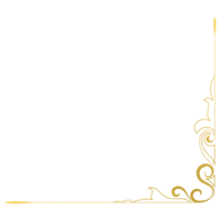 Gold Jahrgang Barock Ecke Ornament retro Muster Antiquität Stil Akanthus. dekorativ Design Filigran Kalligraphie. Sie können verwenden zum Hochzeit Dekoration von Gruß Karte und Laser- Schneiden. png