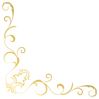 or ancien baroque coin ornement rétro modèle antique style acanthe. décoratif conception filigrane calligraphie. vous pouvez utilisation pour mariage décoration de salutation carte et laser Coupe. png
