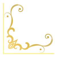 Gold Jahrgang Barock Ecke Ornament retro Muster Antiquität Stil Akanthus. dekorativ Design Filigran Kalligraphie. Sie können verwenden zum Hochzeit Dekoration von Gruß Karte und Laser- Schneiden. png