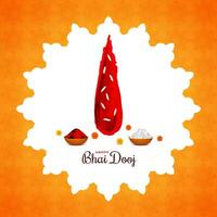 Happy Bhai Dooj religious festival celebration background vector