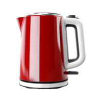 Red electric kettle ai generative png