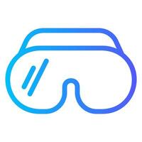 virtual reality glasses gradient icon vector