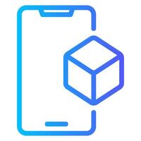 augmented reality gradient icon vector