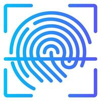 finger print gradient icon vector