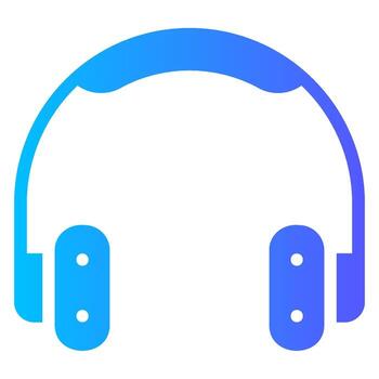 headphones gradient icon vector
