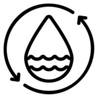 water cycle line icon vector