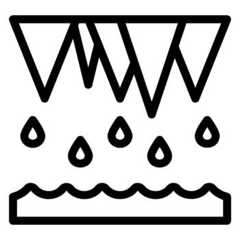 stalactite line icon vector