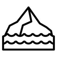 iceberg line icon vector