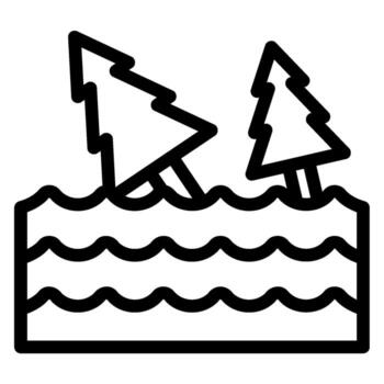 flood line icon vector
