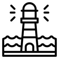 lighthouse line icon vector