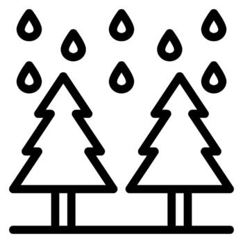 forest line icon vector