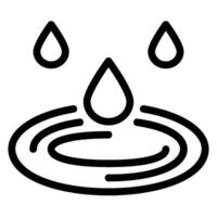 water drop line icon vector