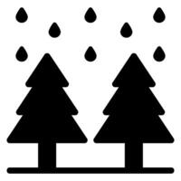 forest glyph icon vector