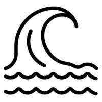 wave line icon vector