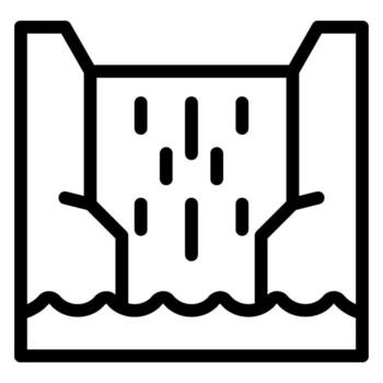 icono de línea de cascada vector