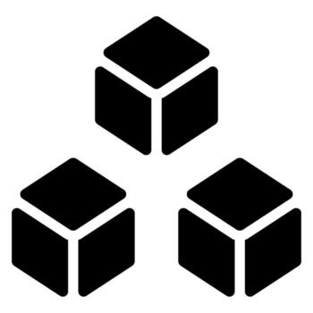 cube glyph icon vector